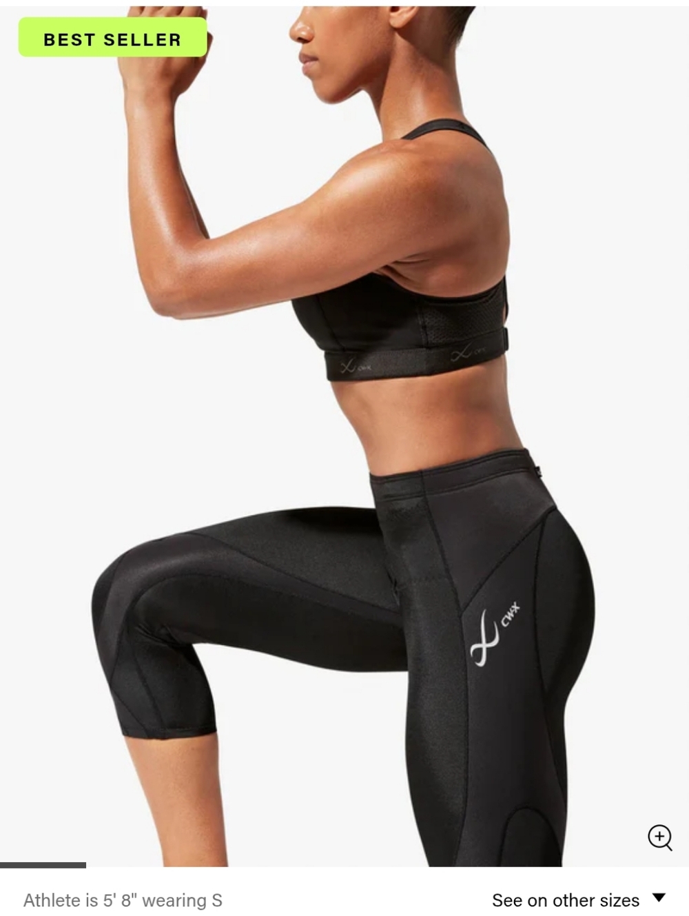 CW-X Black Performance 3/4 Compression Leggings